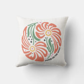 Bohoフローラ引用文「Focus On The Good」 クッション (裏面)