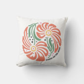 Bohoフローラ引用文「Focus On The Good」 クッション (正面)