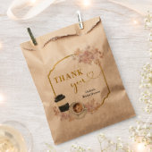 Bohoフローラ愛がコーヒーを醸造している フェイバーバッグ (クリップ留めされた状態)