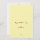 Bohoフローラ手紙mom 3枚の写真母の日 シーズンカード (裏面)