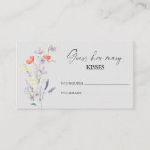 Bohoフローラ数のキスブライダルゲーム エンクロージャーカード (正面)