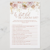 Bohoフローラ新郎は何と言ったブライダルゲーム (正面)