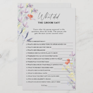 Bohoフローラ新郎は何と言ったブライダルゲーム