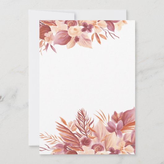 Bohoフローラ最高のアーチ母の母の日 カード (裏面)