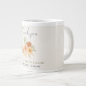 Bohoフローラ水彩先生有難う ジャンボコーヒーマグカップ (正面右)