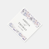 Bohoフローラ水彩模様結婚の スタンダードカクテルナプキン (角)