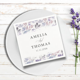 Bohoフローラ水彩模様結婚の スタンダードカクテルナプキン