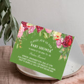 Bohoフローラ水彩赤男女兼用ちゃんシャワー