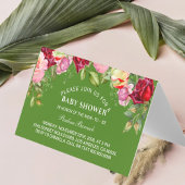 Bohoフローラ水彩赤男女兼用ちゃんシャワー