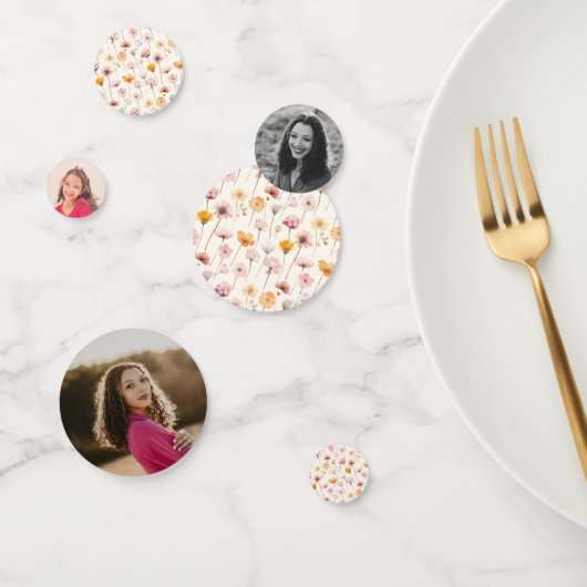 Bohoフローラ水彩野草卒業 コンフェッティ (グループ)