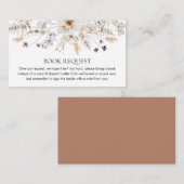 Bohoフローラ男女兼用ブックリクエスト エンクロージャーカード (正面/裏面)