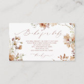 Bohoフローラ男女兼用ブックリクエスト エンクロージャーカード (正面)