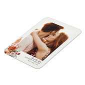 Bohoフローラ秋写真で日付を保存 マグネット (左側)