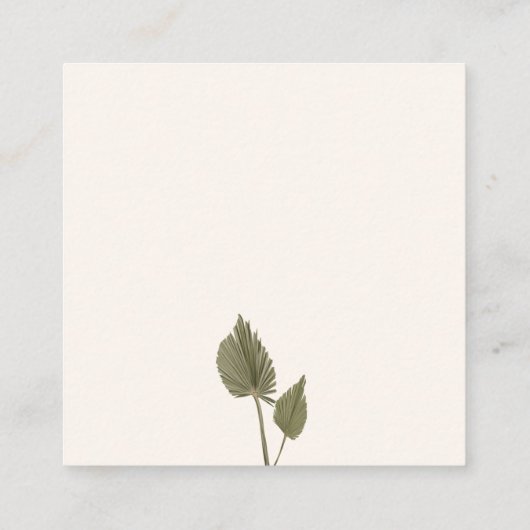 Bohoフローラ秋秋の結婚式エンクロージャカード エンクロージャーカード (裏面)