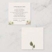 Bohoフローラ秋秋の結婚式エンクロージャカード エンクロージャーカード (正面/裏面)