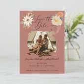 BOHOフローラ秋観葉水色自然写真 セーブザデート (スタンド正面)