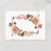 BOHOフローラ紅葉秋フラワーズブックスベビー 名刺 (裏面)