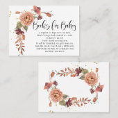 BOHOフローラ紅葉秋フラワーズブックスベビー 名刺 (正面/裏面)