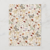 Bohoフローラ結婚のエンクロージャカード エンクロージャーカード (裏面)