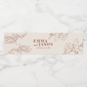 Bohoフローラ結婚のボトルのラベル ペットボトルラベル (シングルラベル)