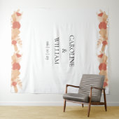 Bohoフローラ結婚の写真ブースのバックドロップ タペストリー (インサイチュ(横))