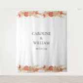 Bohoフローラ結婚の写真ブースのバックドロップ タペストリー (正面)