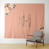 Bohoフローラ結婚の写真ブースのバックドロップ タペストリー (インサイチュ(横))