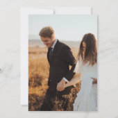 Bohoフローラ結婚の写真招待状 招待状 (裏面)