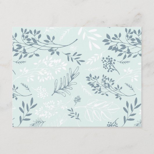 Bohoフローラ結婚の宿泊施設の挿入カード エンクロージャーカード (裏面)