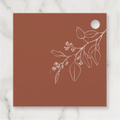 Bohoフローラ結婚の感謝ギフトラベル フェイバータグ (裏面)