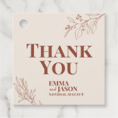 Bohoフローラ結婚の感謝ギフトラベル フェイバータグ (正面)