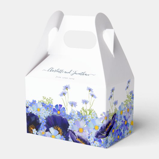 Bohoフローラ結婚の感謝 フェイバーボックス (正面サイド)