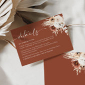 Bohoフローラ結婚の詳細エンクロージャカード エンクロージャーカード