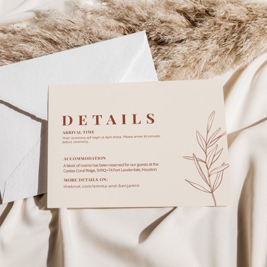 Bohoフローラ結婚の詳細エンクロージャカード エンクロージャーカード