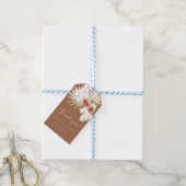 Bohoフローラ結婚の贈り物ラベル ギフトタグ (より糸付き)