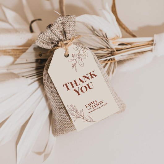 Bohoフローラ結婚の贈り物ラベル ギフトタグ