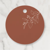 Bohoフローラ結婚の贈り物ラベル フェイバータグ (裏面)