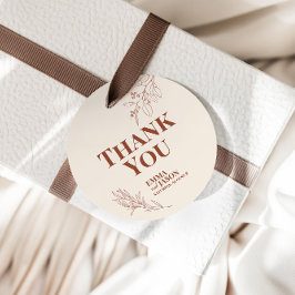 Bohoフローラ結婚の贈り物ラベル フェイバータグ