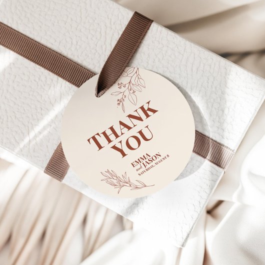 Bohoフローラ結婚の贈り物ラベル フェイバータグ