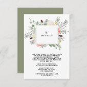 bohoフローラ結婚詳細情報カード エンクロージャーカード (正面/裏面)