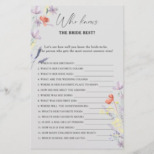 Bohoフローラ花嫁ゲームを知っ最高のている人 (正面)