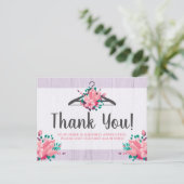 Bohoフローラ衣料品ハンガーブティックサンキュー ポストカード (スタンド正面)