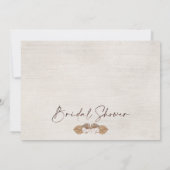 Bohoフローラ西ブートブライダルシャワー招待 招待状 (裏面)