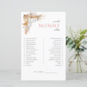 Bohoフローラ赤ちゃんシャワーのゲームはママではなく (スタンド正面)