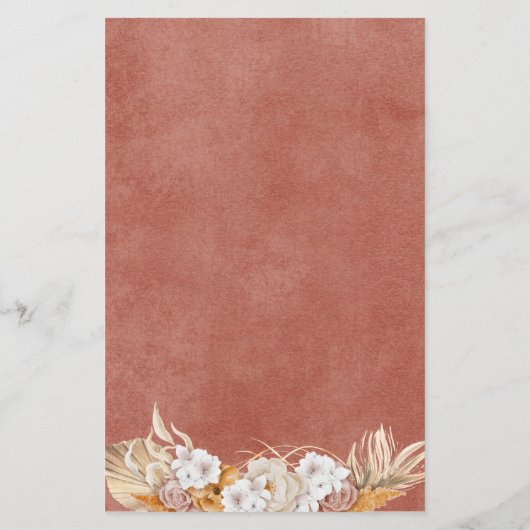 Bohoフローラ赤ちゃんシャワーのゲームはママではなく (裏面)