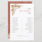 Bohoフローラ赤ちゃんシャワーのゲームはママではなく (正面/裏面)