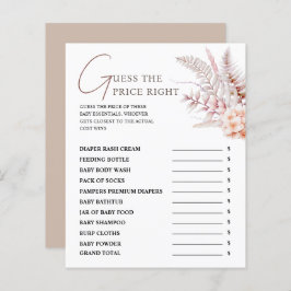 Bohoフローラ赤ちゃんシャワー価格を推測する右ゲーム