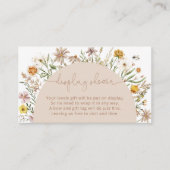 Bohoフローラ赤ちゃんシャワー表示シャワー エンクロージャーカード (正面)