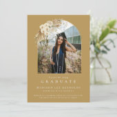 Bohoフローラ高校写真卒業 招待状 (スタンド正面)