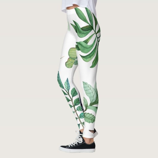 Bohoフローラ鳥レギンススタイリッシュ- Yoga Pants レギンス (左)
